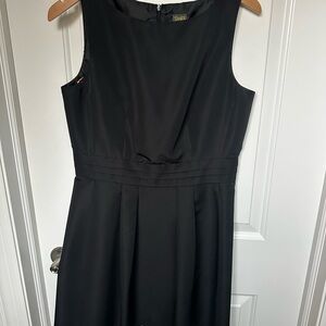 Taylor Black Sleeveless Fit and Flare Dress.  Comfortable, Flattering cut LBD!
